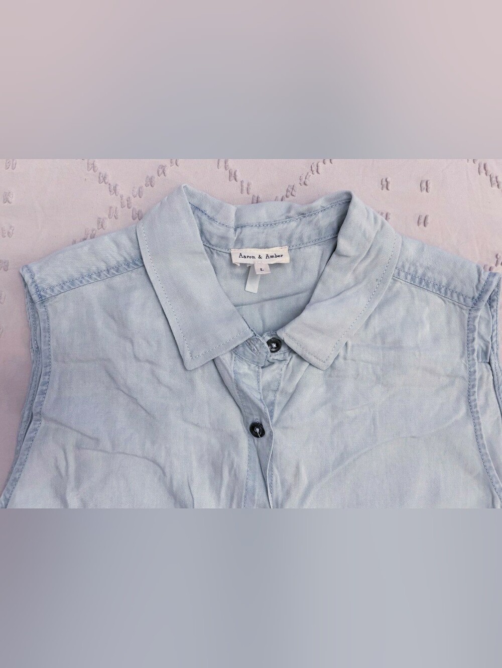 AARON & AMBER CHAMBRAY ROMPER - Picture 6 of 6